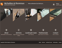 Tablet Screenshot of mcfaddenandshoreman.com